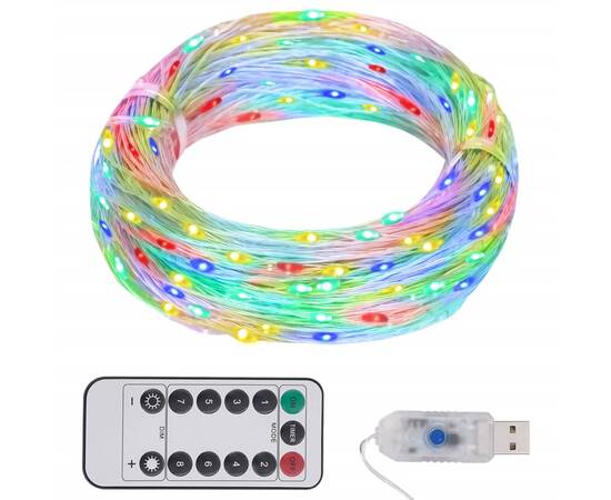 Instalaţie cu 300 led-uri, multicolor, 30 m