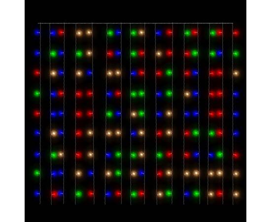 Instalație lumini tip perdea 300 led multicolor 3x3 m 8 funcții, 5 image