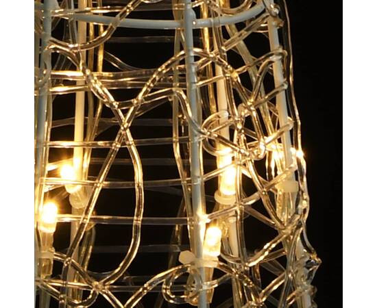 Piramidă decorativă con de lumini cu led alb cald 120 cm acril, 3 image