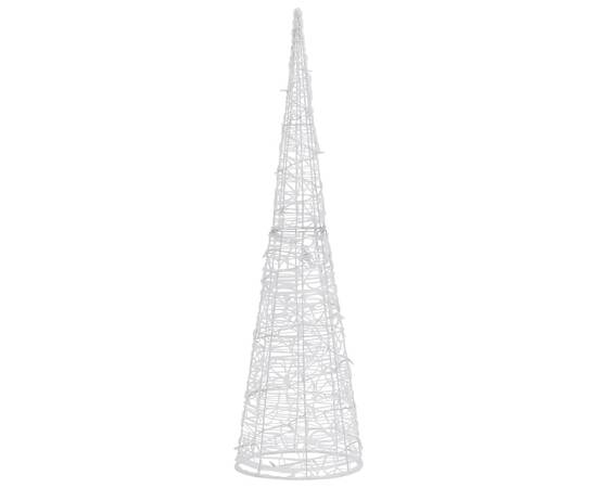 Piramidă decorativă con de lumini cu led alb rece 120 cm acril, 4 image