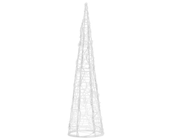 Piramidă decorativă con de lumini cu led alb rece 60 cm acril, 3 image