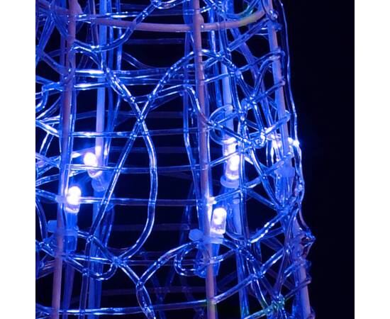 Piramidă decorativă con de lumini cu led albastru 120 cm acril, 3 image