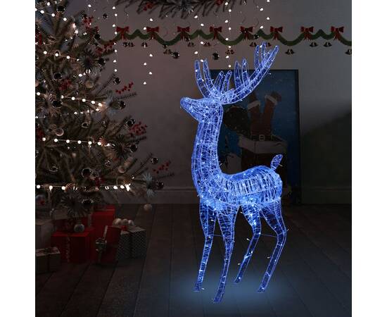 Ren de crăciun, 250 led-uri, albastru, 180 cm, acril, xxl
