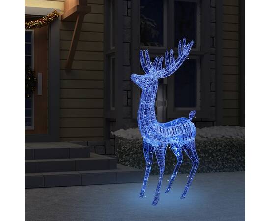 Ren de crăciun, 250 led-uri, albastru, 180 cm, acril, xxl, 3 image