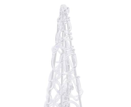 Set conuri decorative cu led-uri, alb rece, 30/45/60 cm, acril, 7 image