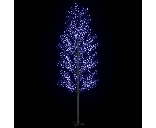 Pom crăciun, 1200 led-uri lumină albastră flori de cireș 400 cm, 3 image