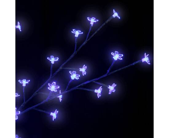 Pom crăciun, 1200 led-uri lumină albastră flori de cireș 400 cm, 7 image