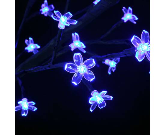 Pom crăciun, 1200 led-uri lumină albastră flori de cireș 400 cm, 8 image