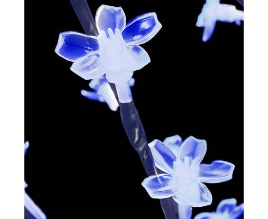 Pom crăciun, 128 led-uri lumină albastră, flori de cireș 120 cm, 6 image