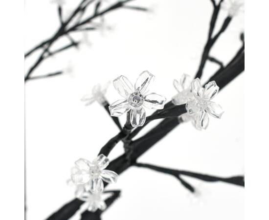 Pom crăciun, 200 led-uri alb cald, flori de cireș, 180 cm, 5 image