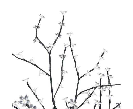 Pom de crăciun, 128 leduri alb cald, flori de cireș, 120 cm, 4 image