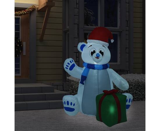 Urs polar gonflabil de crăciun cu led, 1,8 m, interior/exterior