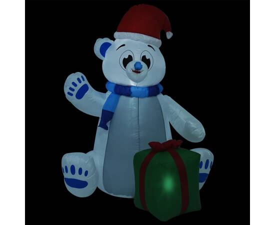 Urs polar gonflabil de crăciun cu led, 1,8 m, interior/exterior, 4 image