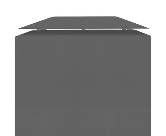 Acoperiș de pavilion cu 2 niveluri, negru, 4x3 m, 310 g/m², 6 image