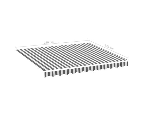 Pânză de rezervă copertină, antracit și alb, 3x2,5 m, 6 image