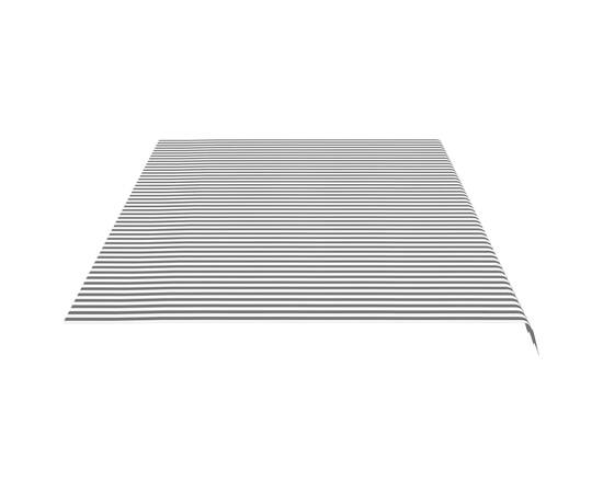 Pânză de rezervă copertină, antracit și alb, 6x3 m, 4 image