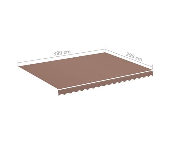 Pânză de rezervă pentru copertină, maro, 4x3 m, 6 image