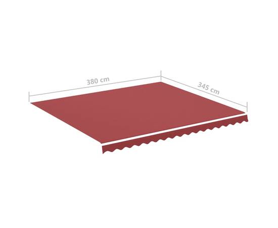 Pânză de rezervă pentru copertină, roșu vișiniu, 4x3,5 m, 6 image