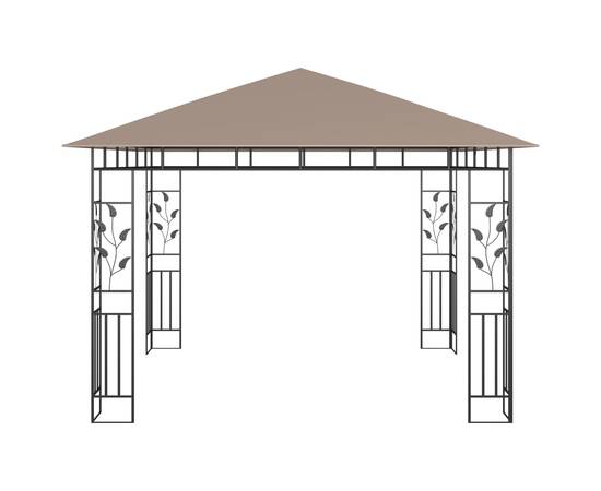 Pavilion cu plasă anti-țânțari, gri taupe, 3x3x2,73 m, 180 g/m², 3 image
