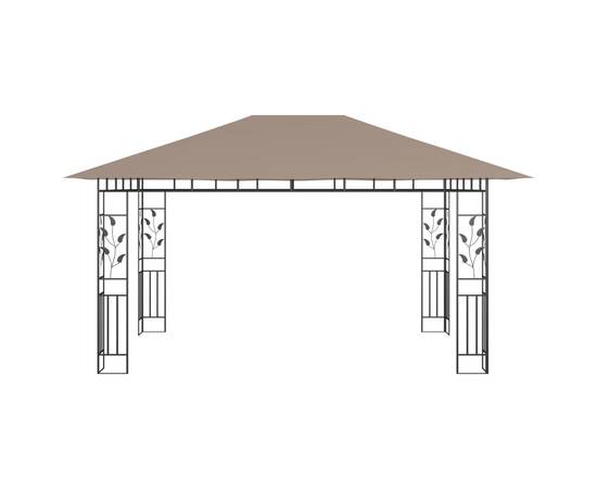 Pavilion cu plasă anti-țânțari, gri taupe, 4x3x2,73 m, 180 g/m², 3 image