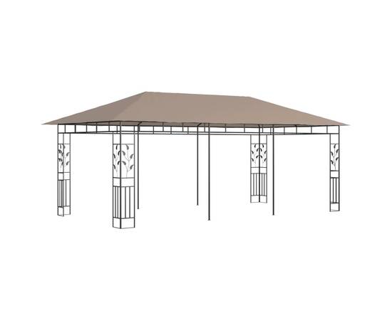 Pavilion cu plasă anti-țânțari, gri taupe, 6x3x2,73 m, 180 g/m², 2 image