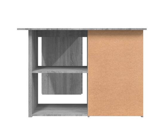 Birou de colț, gri sonoma, 145x100x76 cm, lemn prelucrat, 7 image