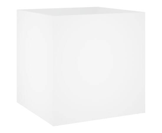 Jardinieră cutie, alb, 40x40x40 cm, lemn prelucrat, 2 image