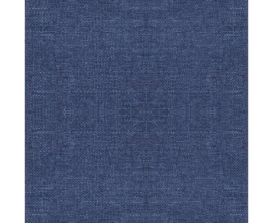 Scaune de bucătărie pivotante, 4 buc., albastru, textil, 8 image