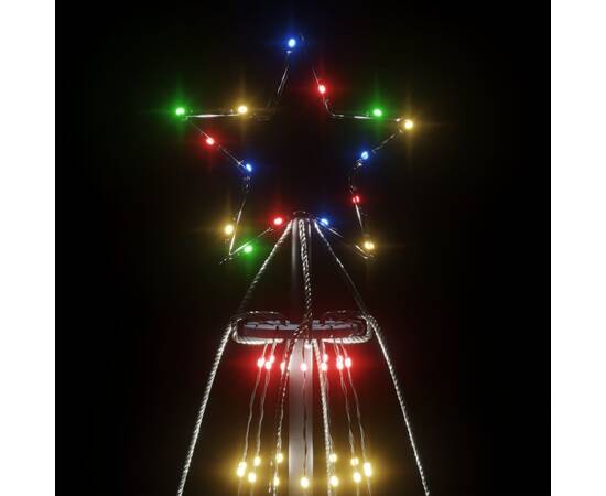 Brad de crăciun conic, 1134 led-uri, multicolor, 230x800 cm, 4 image