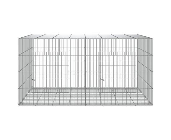Cușcă pentru iepuri, 2 panouri, 110x79x54 cm, fier galvanizat, 3 image
