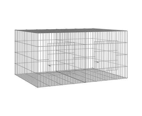 Cușcă pentru iepuri, 2 panouri, 110x79x54 cm, fier galvanizat, 2 image