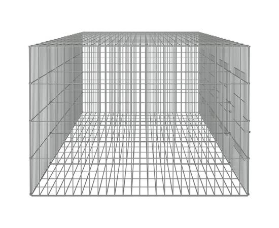 Cușcă pentru iepuri, 4 panouri, 217x79x54 cm, fier galvanizat, 5 image