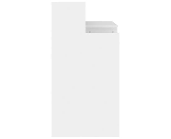 Birou cu lumini led, alb, 97x90x45 cm lemn compozit, 9 image