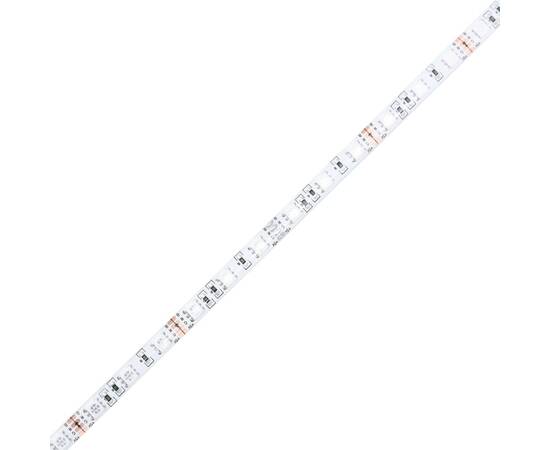 Birou cu lumini led, alb, 97x90x45 cm lemn compozit, 10 image