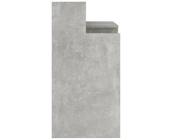 Birou cu lumini led, gri beton, 97x90x45 cm, lemn compozit, 9 image