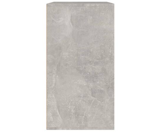 Dulap de cosmetice, gri beton, 80x40x75 cm, lemn prelucrat, 5 image