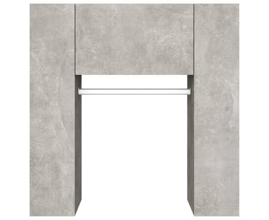 Dulap de hol, gri beton, 97,5x37x99 cm, lemn prelucrat, 7 image