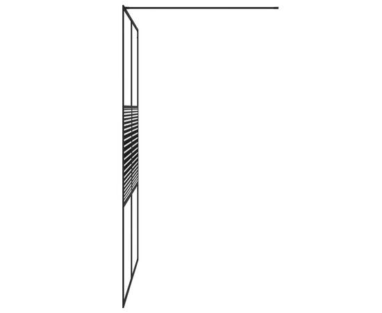 Paravan duș walk-in negru 140x195 cm sticlă esg transparentă, 4 image