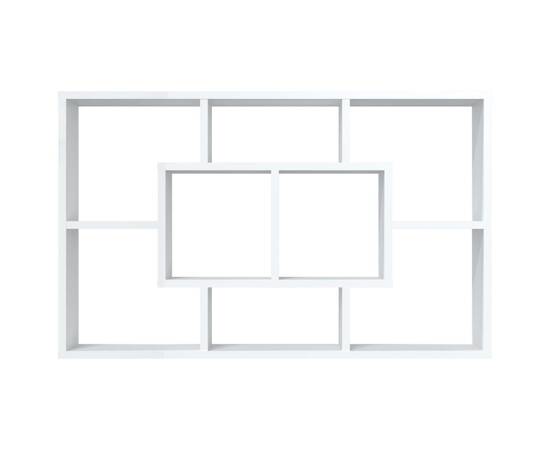 Raft de perete, alb, 85x16x52,5 cm, lemn compozit, 5 image
