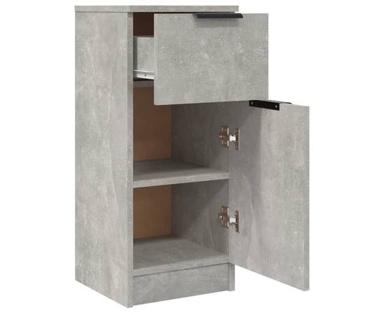 Servante, 2 buc., gri beton, 30x30x70 cm, lemn compozit, 8 image