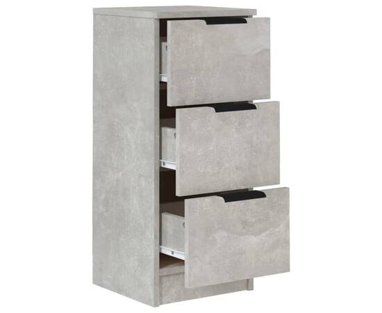 Servante, 2 buc., gri beton, 30x30x70 cm, lemn prelucrat, 7 image