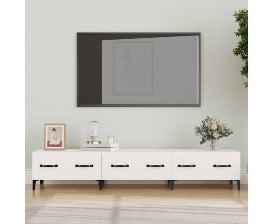 Comodă tv, alb, 150x34,5x30 cm, lemn prelucrat