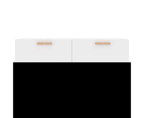 Dulap de perete, alb extralucios, 100x36,5x35 cm lemn prelucrat, 5 image