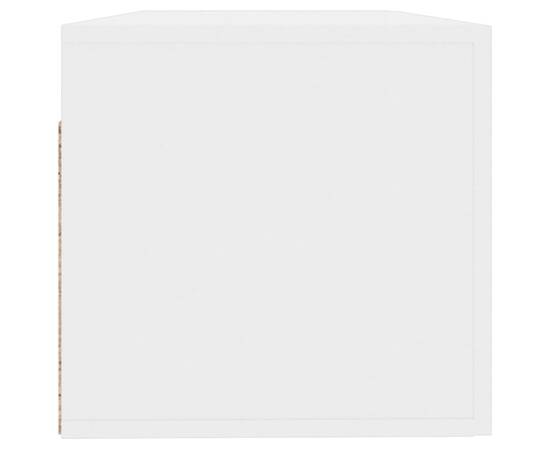 Dulap de perete, alb extralucios, 100x36,5x35 cm lemn prelucrat, 6 image