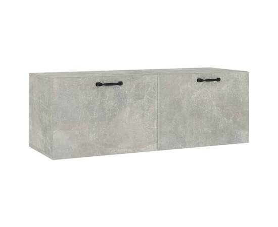 Dulap de perete, gri beton, 100x36,5x35 cm, lemn prelucrat, 2 image