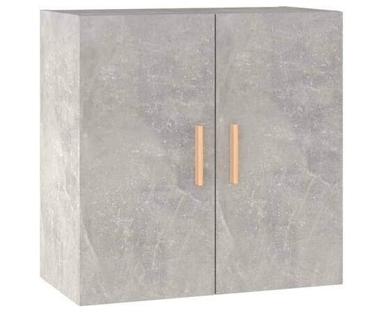 Dulap de perete, gri beton, 60x30x60 cm, lemn prelucrat, 2 image