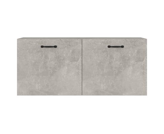 Dulap de perete, gri beton, 80x35x36,5 cm, lemn prelucrat, 5 image