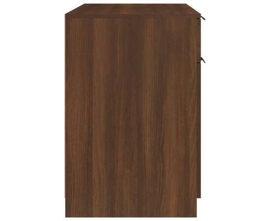 Birou, stejar maro, 100x50x75 cm, lemn compozit, 8 image