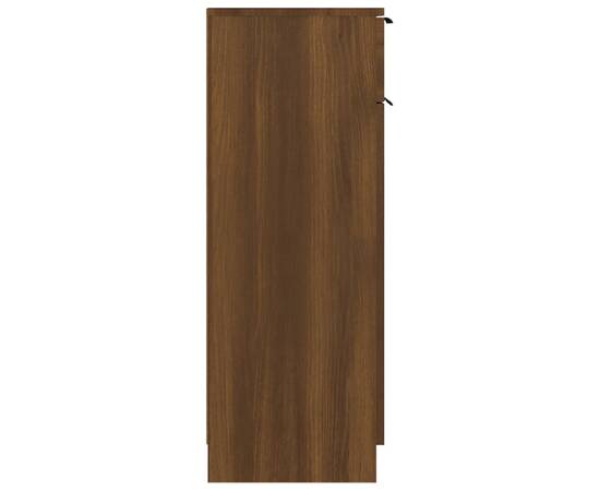 Dulap de baie, stejar maro, 32x34x90 cm, lemn prelucrat, 7 image