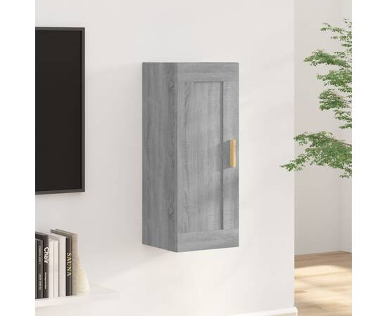 Dulap de perete, gri sonoma, 35x34x90 cm, lemn compozit